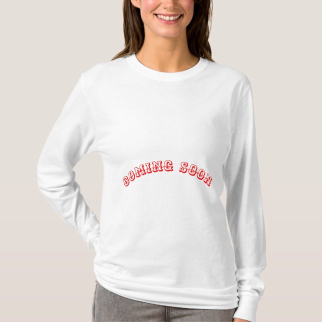 T - Shirt "Maternity Long Sleeve" - "Coming bald" (Vorderseite)