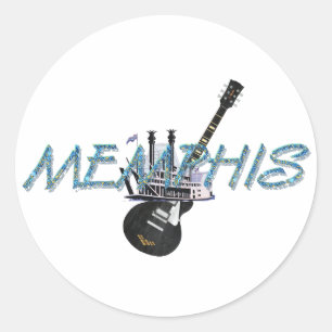 T-SHIRT Memphis Runder Aufkleber
