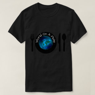 T - Shirt Men Womens S m L XL World auf einer Plat