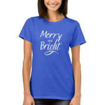 T-shirt : Merry and Bright (blue)