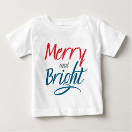 T-Shirt : Merry and Bright (white)
