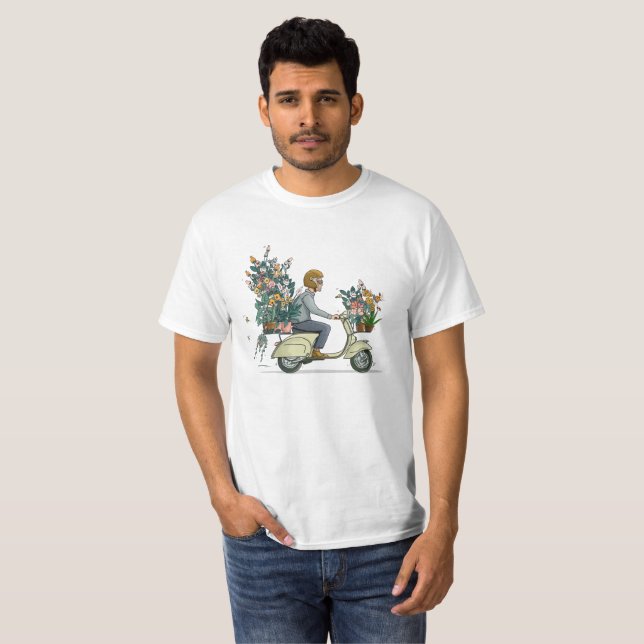 T-shirt met scooter (Vorne ganz)