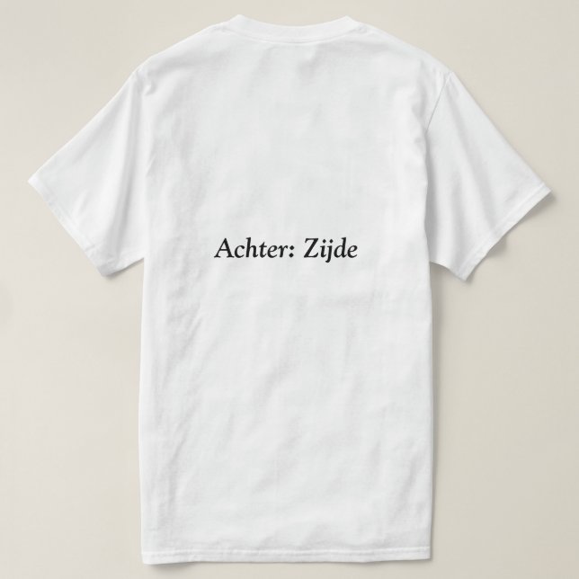 T-shirt met woordgrap, woordspeling opdruk  (Design Rückseite)