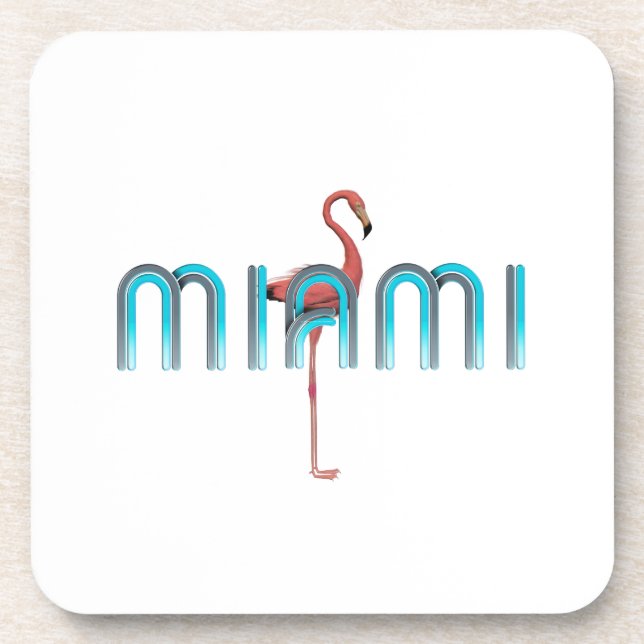 T-SHIRT Miami Getränkeuntersetzer (Vorderseite)