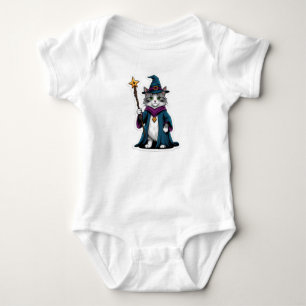 T-Shirt Mini-Zauberkatze mit magischem Stab Baby Strampler