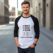 T-Shirt mit 3/4-Ärmel und personalisiertem Aufdruc