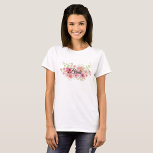 T-Shirt mit Aquarell-Rosen (Braut)