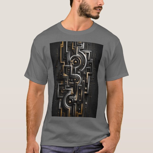 T-Shirt mit atemberaubendem Design: Geometric Nexu (Vorderseite)