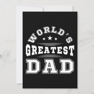 T-Shirt mit Aufschrift 'World's Greatest Dad' zum  Einladung