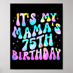 T-Shirt mit Batik-Design zum 75. Geburtstag der Ma Poster