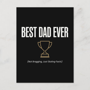 T-Shirt mit Best Dad Ever Trophy - Die besten Vate Postkarte
