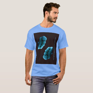 T-Shirt mit blauen Füßen
