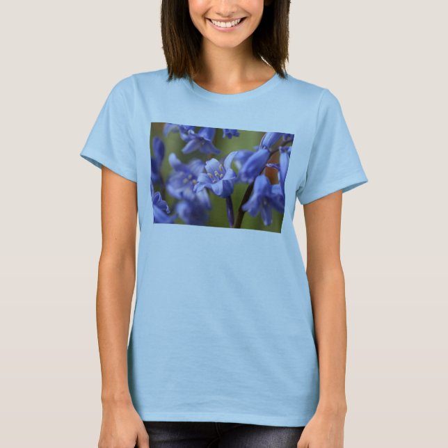 T - Shirt mit blauer Blume (Vorderseite)