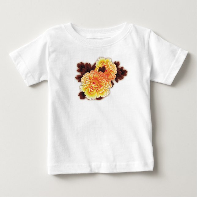 T - SHIRT MIT BLUME INDIVIDUELLE NAME (Vorderseite)