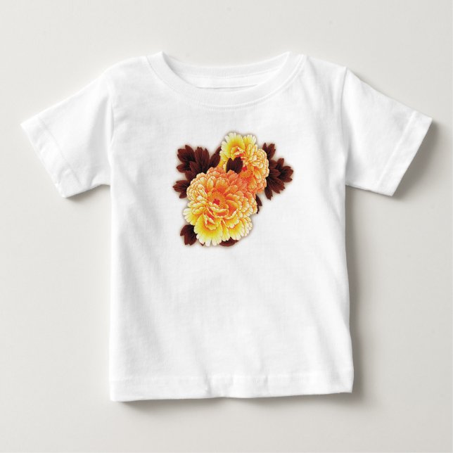 T - SHIRT MIT BLUME INDIVIDUELLE NAME (Vorderseite)