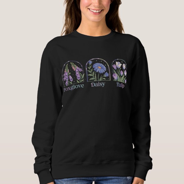 T - Shirt mit Blumenbögen - Dreamy Foxglove, Daisy (Vorderseite)