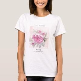 T-Shirt mit Blüte des Geburtsmonats Juni