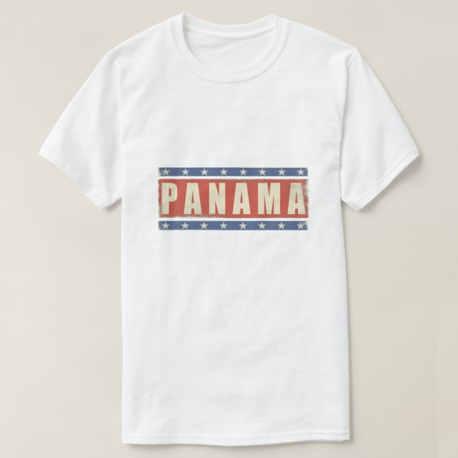 T - Shirt mit coolem Panama-Flaggen-Druck (Design vorne)