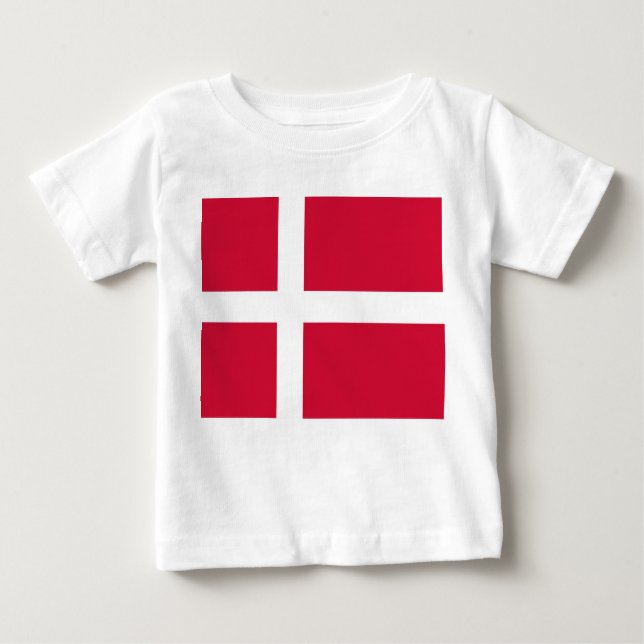 T - Shirt mit dänischer Flagge (Vorderseite)