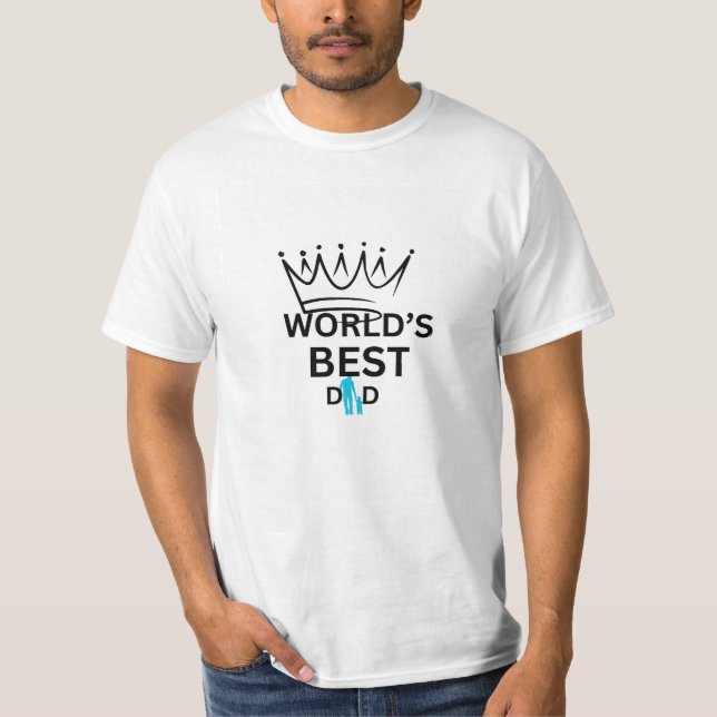 T-Shirt mit dem Design 'Bester Vater der Welt' (Vorderseite)