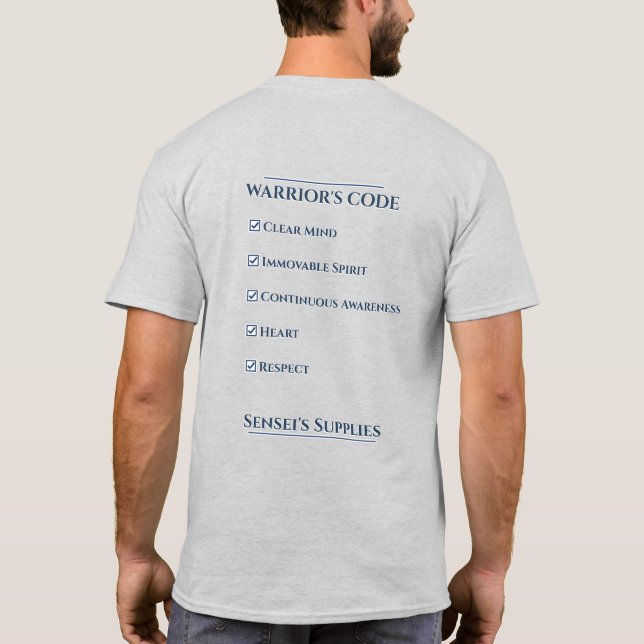 T-Shirt mit dem Kriegerkodex (Rückseite)
