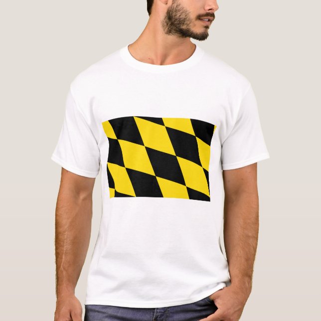 T Shirt mit der Fahne München, Bayern (Vorderseite)