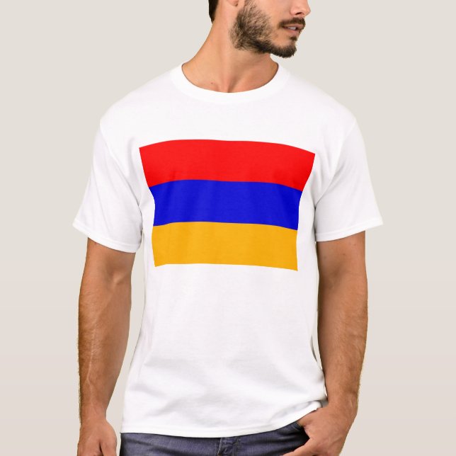 T Shirt mit der Flagge Armeniens (Vorderseite)