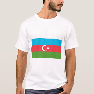 T Shirt mit der Flagge Aserbaidschans