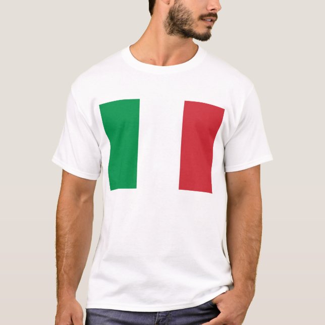 T Shirt mit der Flagge Italiens (Vorderseite)