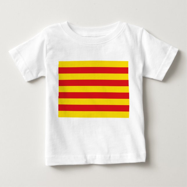 T - Shirt mit der Flagge Kataloniens (Vorderseite)