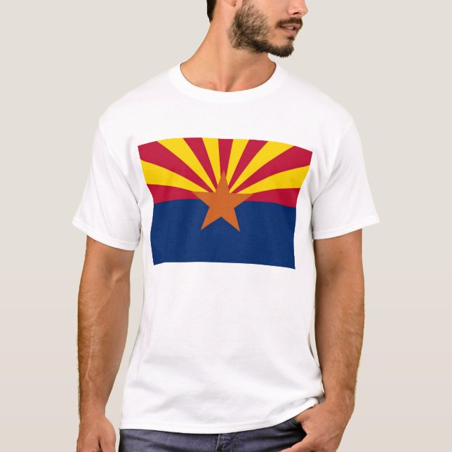 T Shirt mit der Flagge von Arizona Staat USA (Vorderseite)