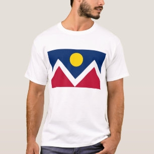 T Shirt mit der Flagge von Denver, Colorado Staat,