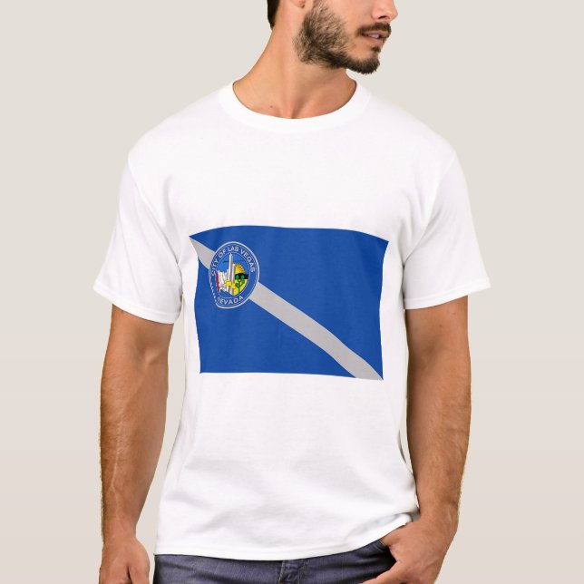 T Shirt mit der Flagge von Las Vegas, USA (Vorderseite)
