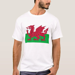 T Shirt mit der Flagge von Wales.