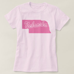 T-Shirt mit der Form des Bundesstaates Nebraska