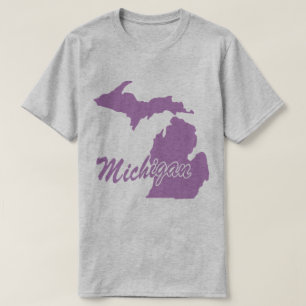 T-Shirt mit der Form des US-Bundesstaates Michigan