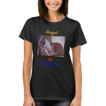 T-Shirt mit der frechen Katze Engel