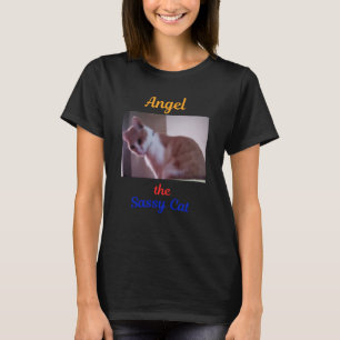 T-Shirt mit der frechen Katze Engel
