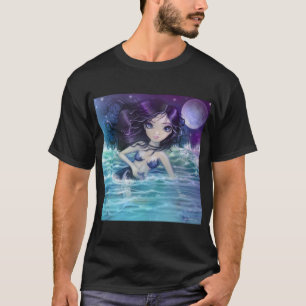 T-Shirt mit der Meerjungfrau im weichen Meer