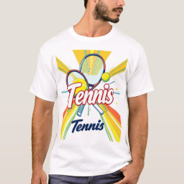 T - Shirt mit Design-Tennisschläger