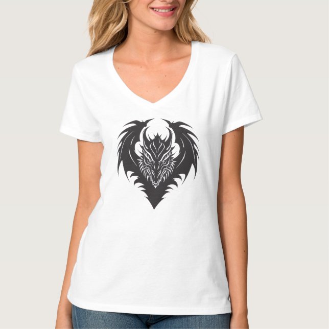 T-Shirt mit Drachen-Symbol (Vorderseite)