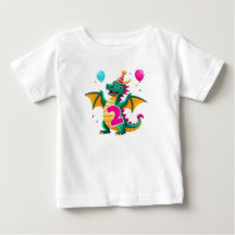 T-Shirt mit Drachen zum 2. Geburtstag