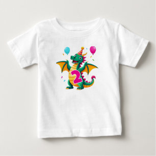 T-Shirt mit Drachen zum 2. Geburtstag
