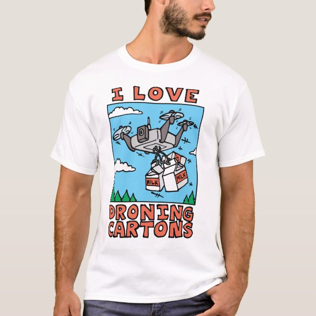 T-Shirt mit dröhnenden Kartons (Vorderseite)