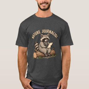 T-Shirt mit dunklem Heather-Natur-Journalisten-Was