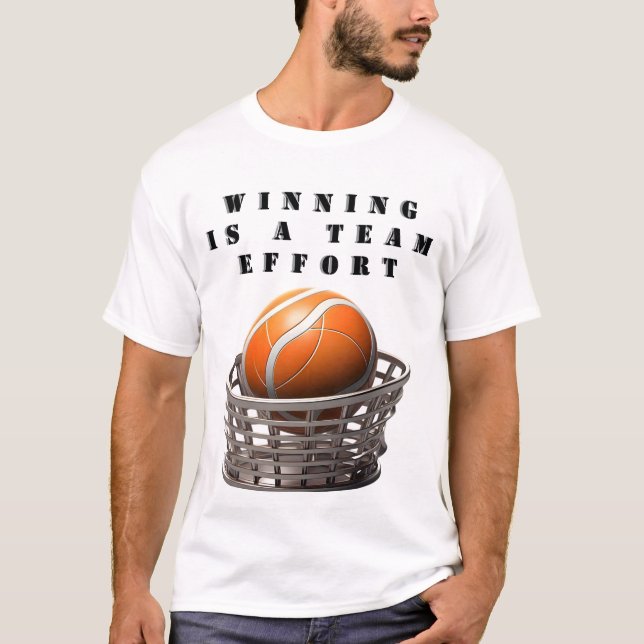 T - Shirt mit einem Basketballdesign (Vorderseite)
