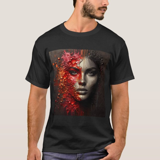 T - Shirt mit einem Kunstausdruck -43 (Vorderseite)