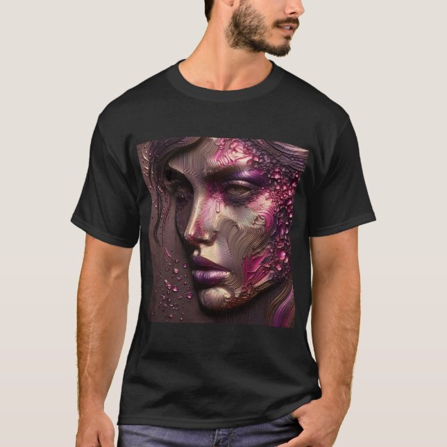 T - Shirt mit einem Kunstausdruck -44 (Vorderseite)