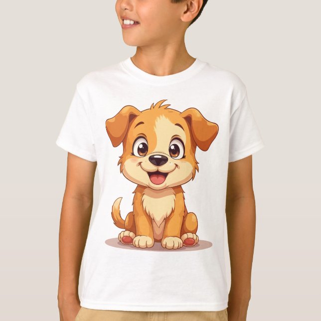 T-Shirt mit einem süßen Welpen (Vorderseite)