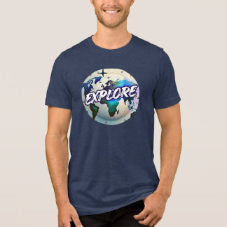 T-Shirt mit Explore-Motiv Tri-Blend Shirt